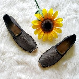 Joy & Mario Black Woven Espadrille Flats